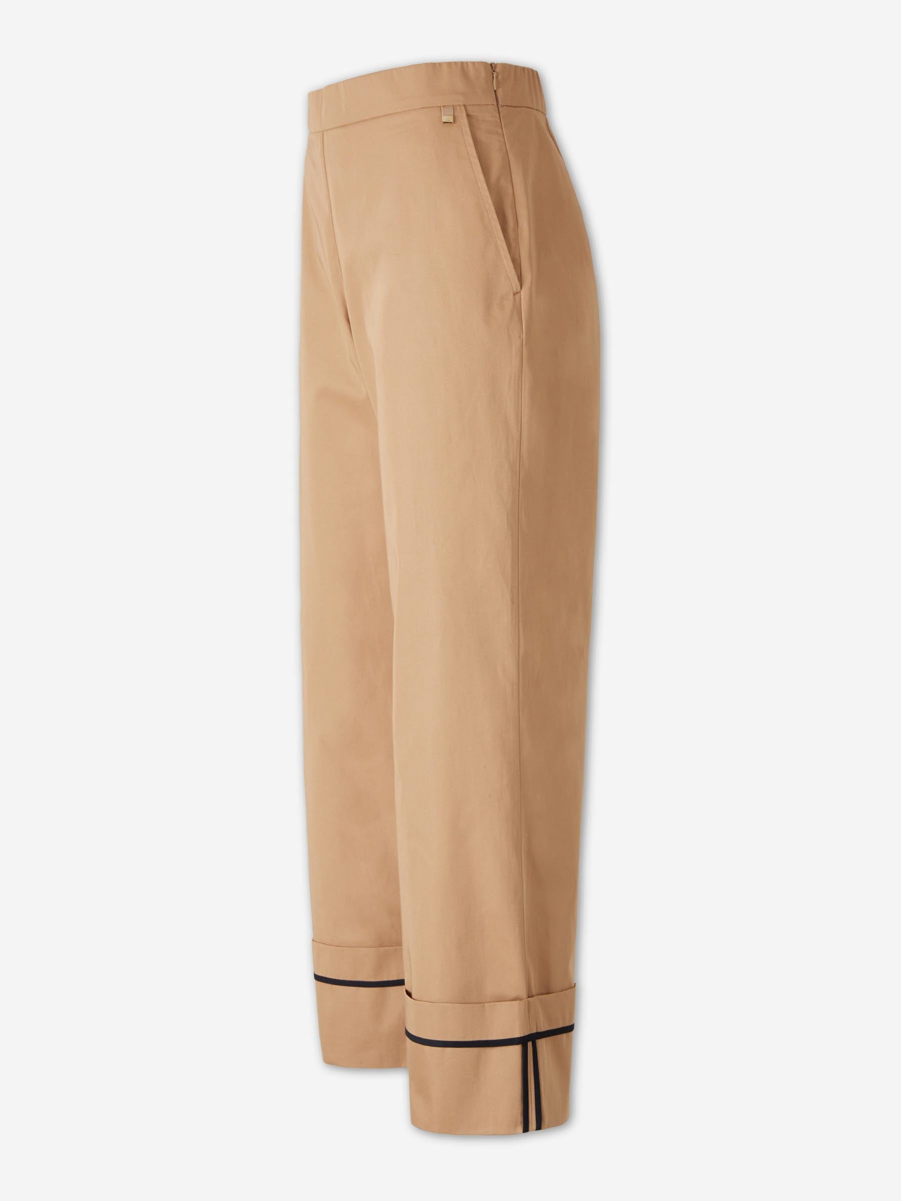 Herno Mujer Barcelona Pantalones Anchos Dobladillo color Camel sku 761-004107 01 - Foto 2