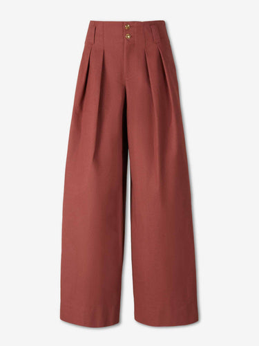 Chloé Mujer Barcelona Pantalones Anchos Pinzas color Marrón sku 761-004142 01 - Foto 1