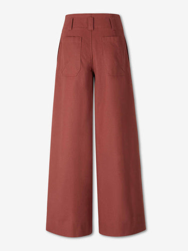 Chloé Mujer Barcelona Pantalones Anchos Pinzas color Marrón sku 761-004142 01 - Foto 2