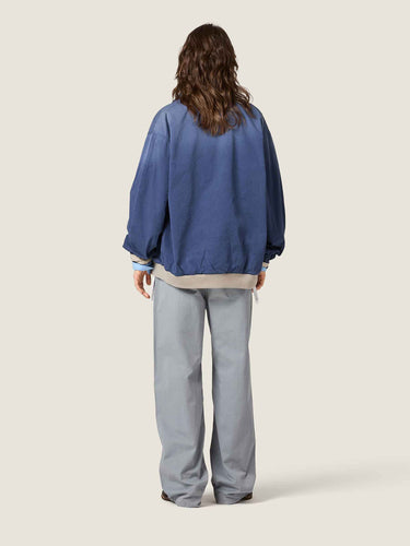 Miu Miu Mujer Barcelona Pantalones Anchos Algodón color Gris Claro sku 761-004186 01 - Foto 3