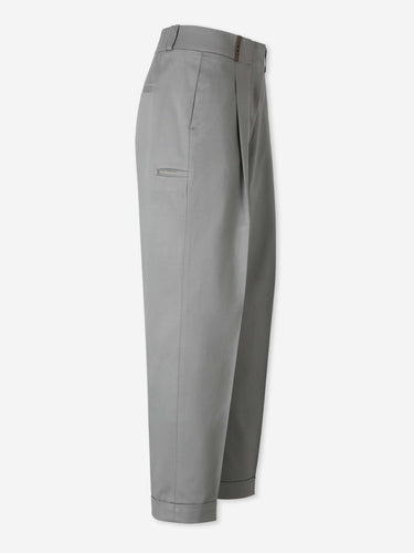 Peserico Mujer Barcelona Pantalones Vestir Satén color Gris sku 761-004196 01 - Foto 2