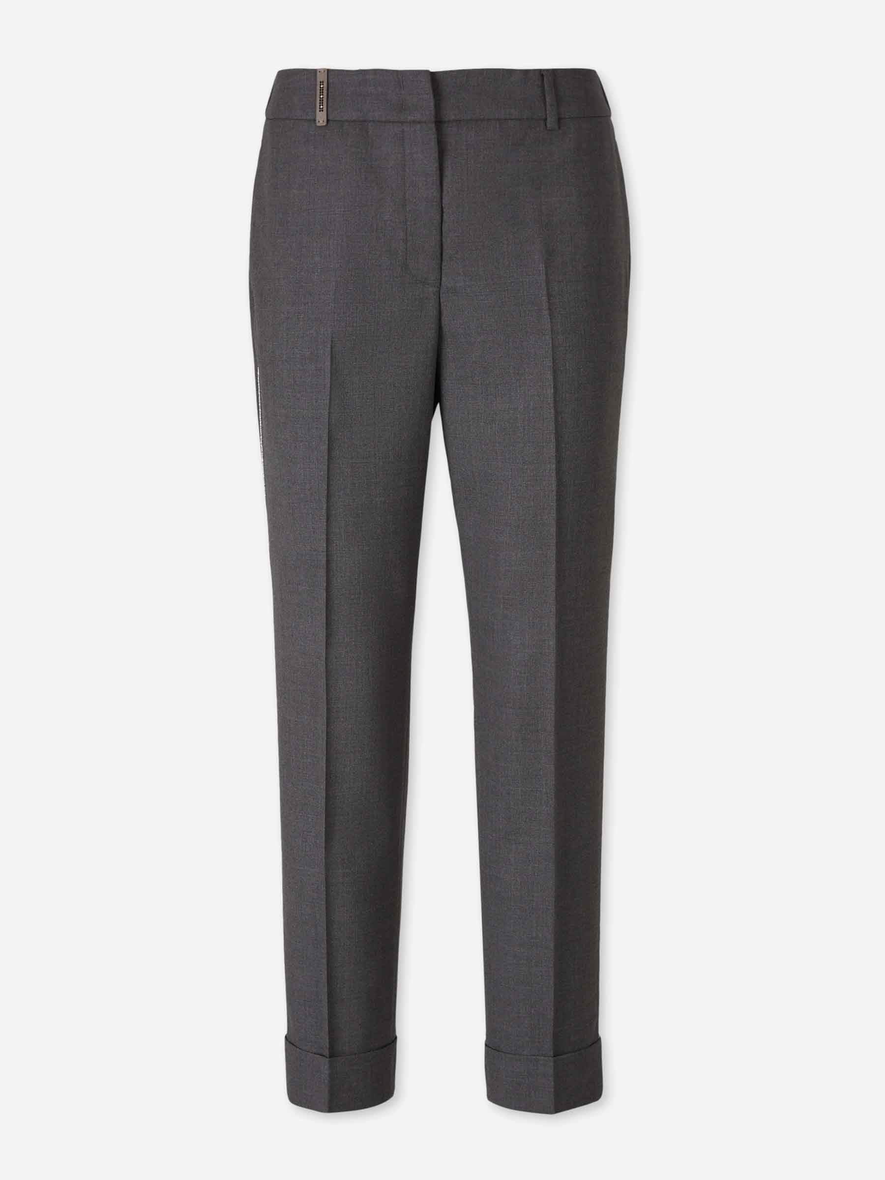 Peserico Mujer Barcelona Chinos de corte recto color Gris Oscuro sku 761-004199 01 - Foto 1