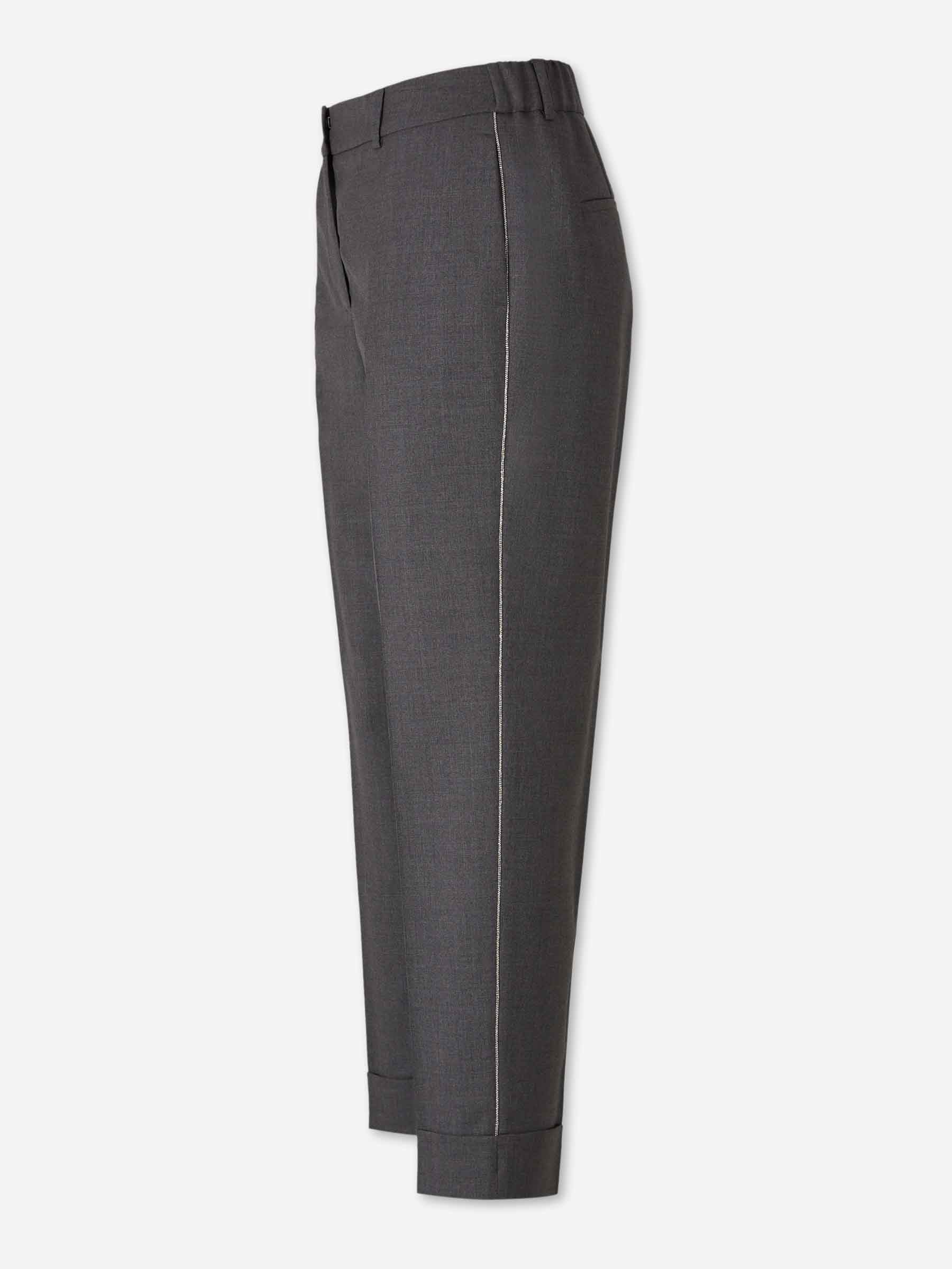 Peserico Mujer Barcelona Chinos de corte recto color Gris Oscuro sku 761-004199 01 - Foto 2