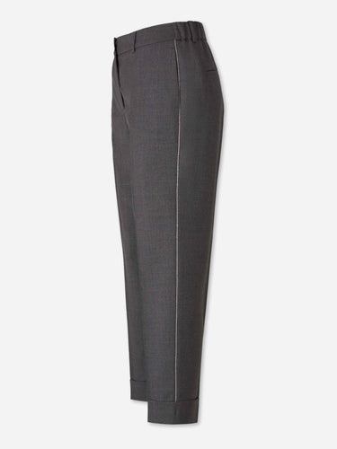 Peserico Mujer Barcelona Chinos de corte recto color Gris Oscuro sku 761-004199 01 - Foto 2