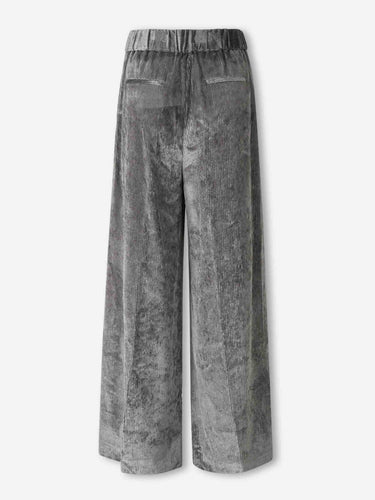 Peserico Mujer Barcelona Pantalones Anchos Terciopelo color Gris sku 761-004201 01 - Foto 2