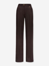 Moncler Mujer Barcelona Pantalones Rectos Poliéster Lana color Marrón Oscuro sku 761-004202 01 - Foto 1