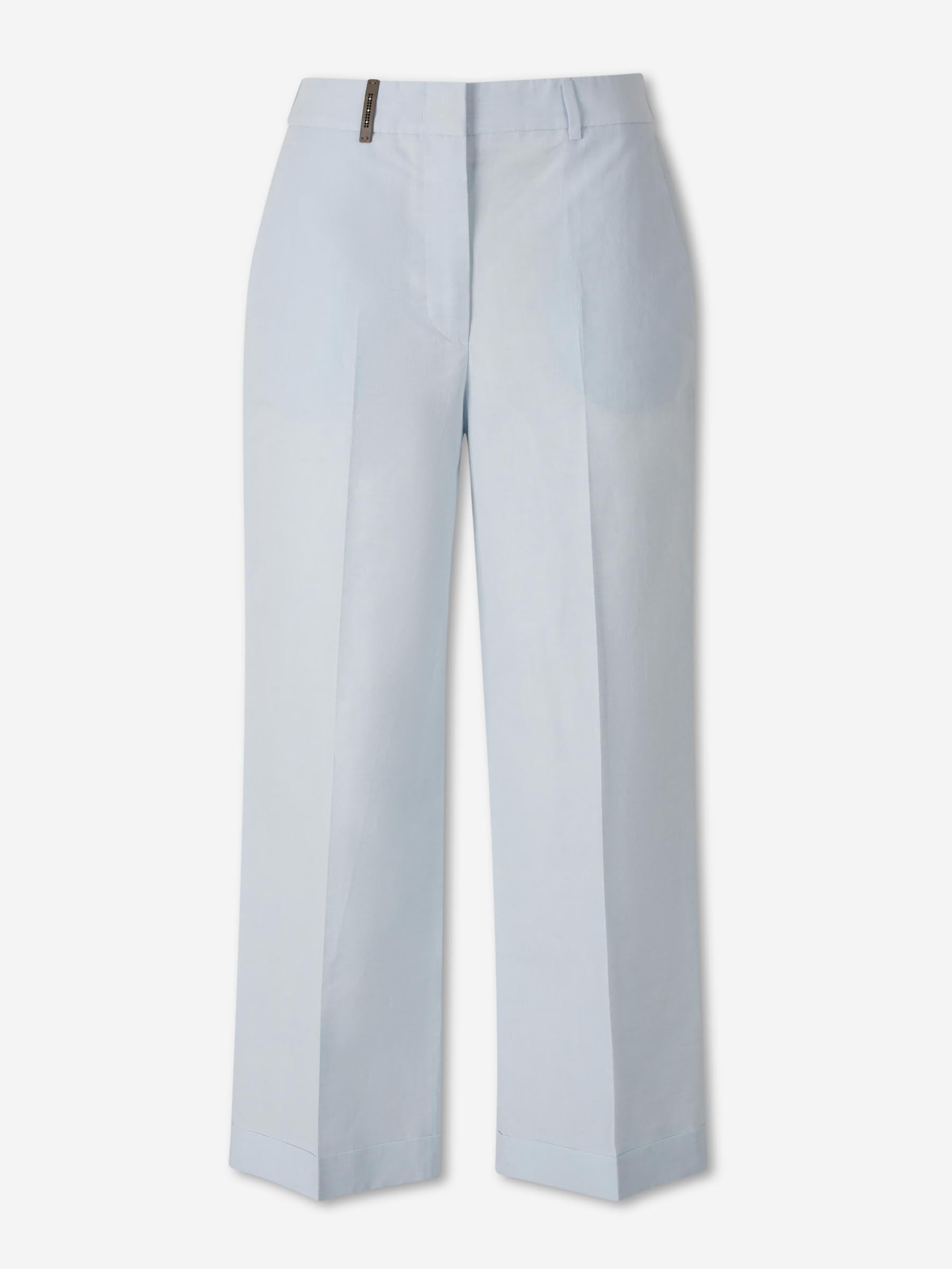 Peserico Mujer Barcelona Pantalones Rectos color Azul Celeste sku 761-004214 01 - Foto 1