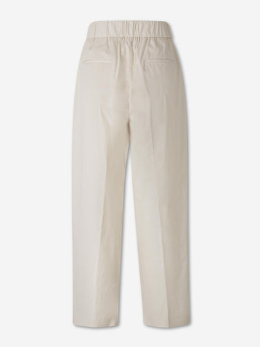 Peserico Mujer Barcelona Pantalones Rectos Algodón color Beige sku 761-004222 01 - Foto 3