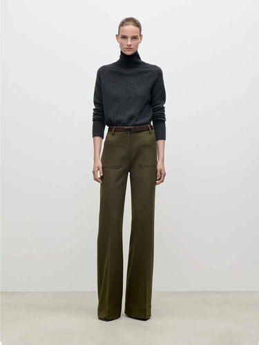 Victoria Beckham Mujer Barcelona Pantalones Flared Alina color Verde Militar sku 761-004229 01 - Foto 2