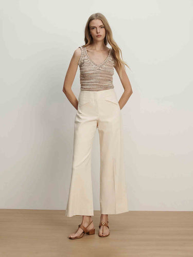 Veronica Beard Mujer Barcelona Pantalones Anchos Cassidee color Beige sku 761-004234 01 - Foto 2