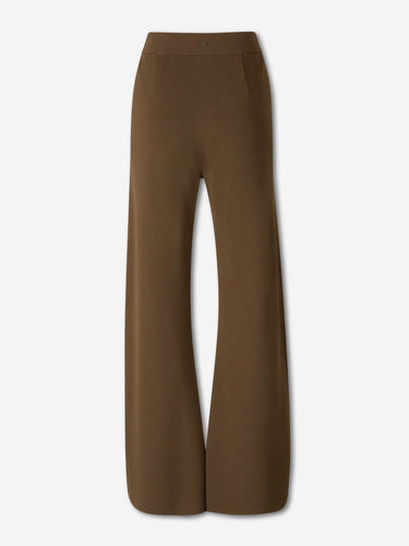 Max Mara Mujer Barcelona Pantalones Anchos Crepé color Verde Militar sku 761-004247 01 - Foto 3