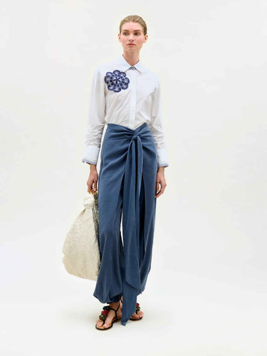 Silvia Tcherassi Mujer Barcelona Pantalones Lazada Felipe color Azul Marino sku 761-004268 01 - Foto 2