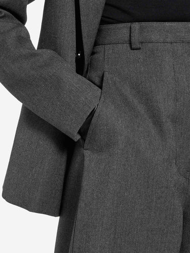 Balenciaga Mujer Barcelona Pantalones Barrel Lana color Gris Oscuro sku 761-004276 01 - Foto 4