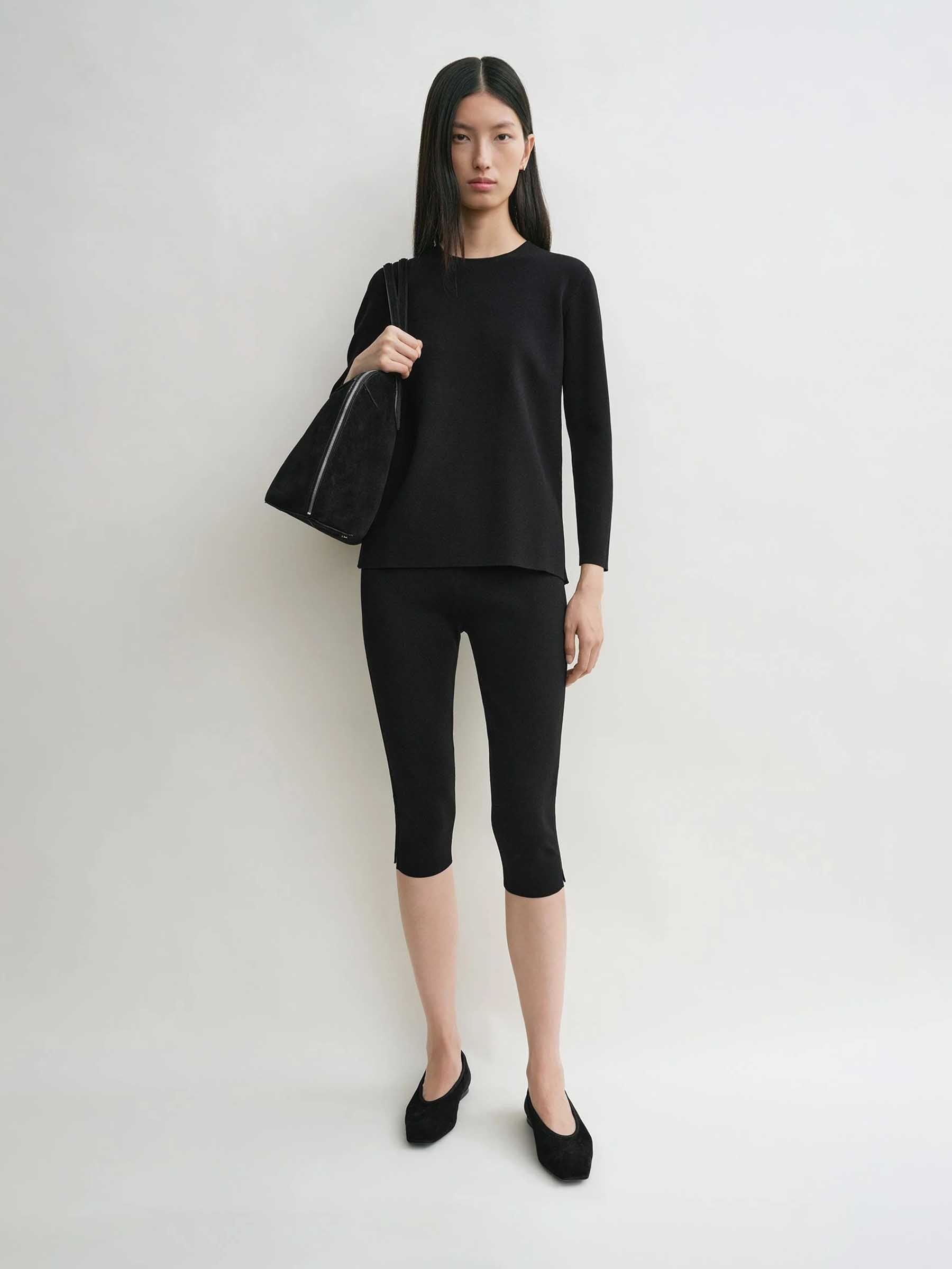 TOTEME Mujer Barcelona Pantalones Capri Punto color Negro sku 762-000513 01 - Foto 2