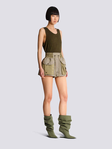 Balmain Mujer Barcelona Shorts Utility color Camel sku 762-000542 00 - Foto 2