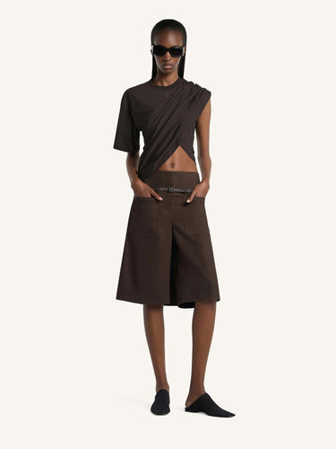 Courrèges Mujer Barcelona Bermudas Rectas color Marrón Oscuro sku 762-000544 00 - Foto 2