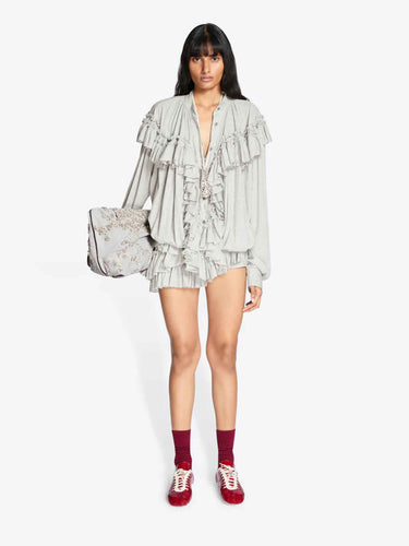 Dries Van Noten Mujer Barcelona Falda Pantalón Volantes color Gris sku 762-000546 01 - Foto 2