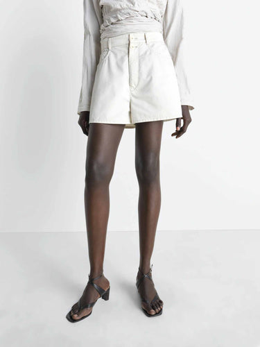 Lemaire Mujer Barcelona Shorts Rectos color Beige sku 762-000548 01 - Foto 3