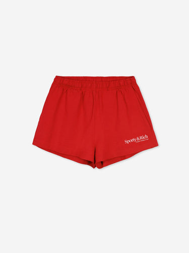 Sporty & Rich Mujer Barcelona Shorts Logo Algodón color Rojo sku 762-000555 01 - Foto 1