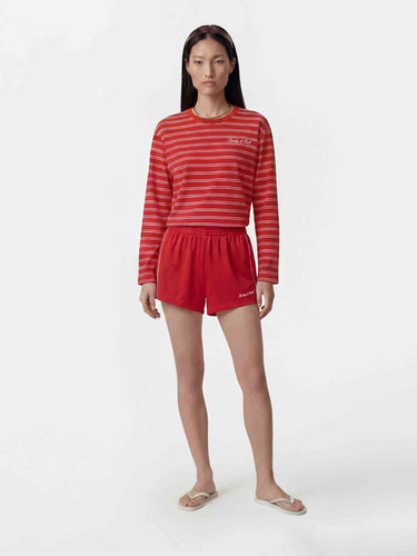 Sporty & Rich Mujer Barcelona Shorts Deportivos Logo color Rojo sku 762-000558 01 - Foto 2