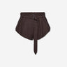 Magda Butrym Mujer Barcelona Shorts Anchos Lino color Marrón Oscuro sku 762-000559 01 - Foto 1