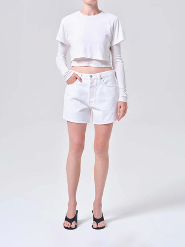 Agolde Mujer Barcelona Shorts Leith color Blanco sku 762-000564 01 - Foto 2