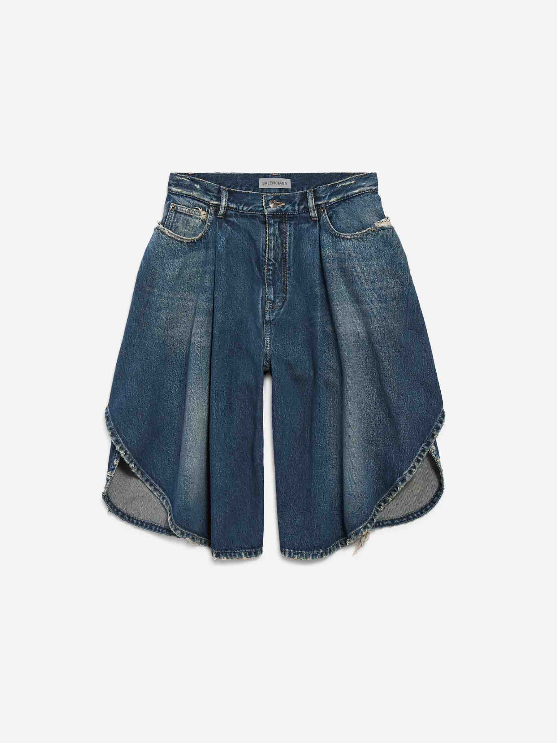 Balenciaga Mujer Barcelona Bermudas Tulipán color Azul Denim sku 762-000566 01 - Foto 1