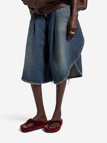 Balenciaga Mujer Barcelona Bermudas Tulipán color Azul Denim sku 762-000566 01 - Foto 5