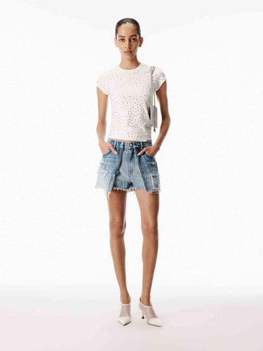 Alexander Wang Mujer Barcelona Falda Pantalón Capas color Azul Denim sku 762-000572 01 - Foto 2