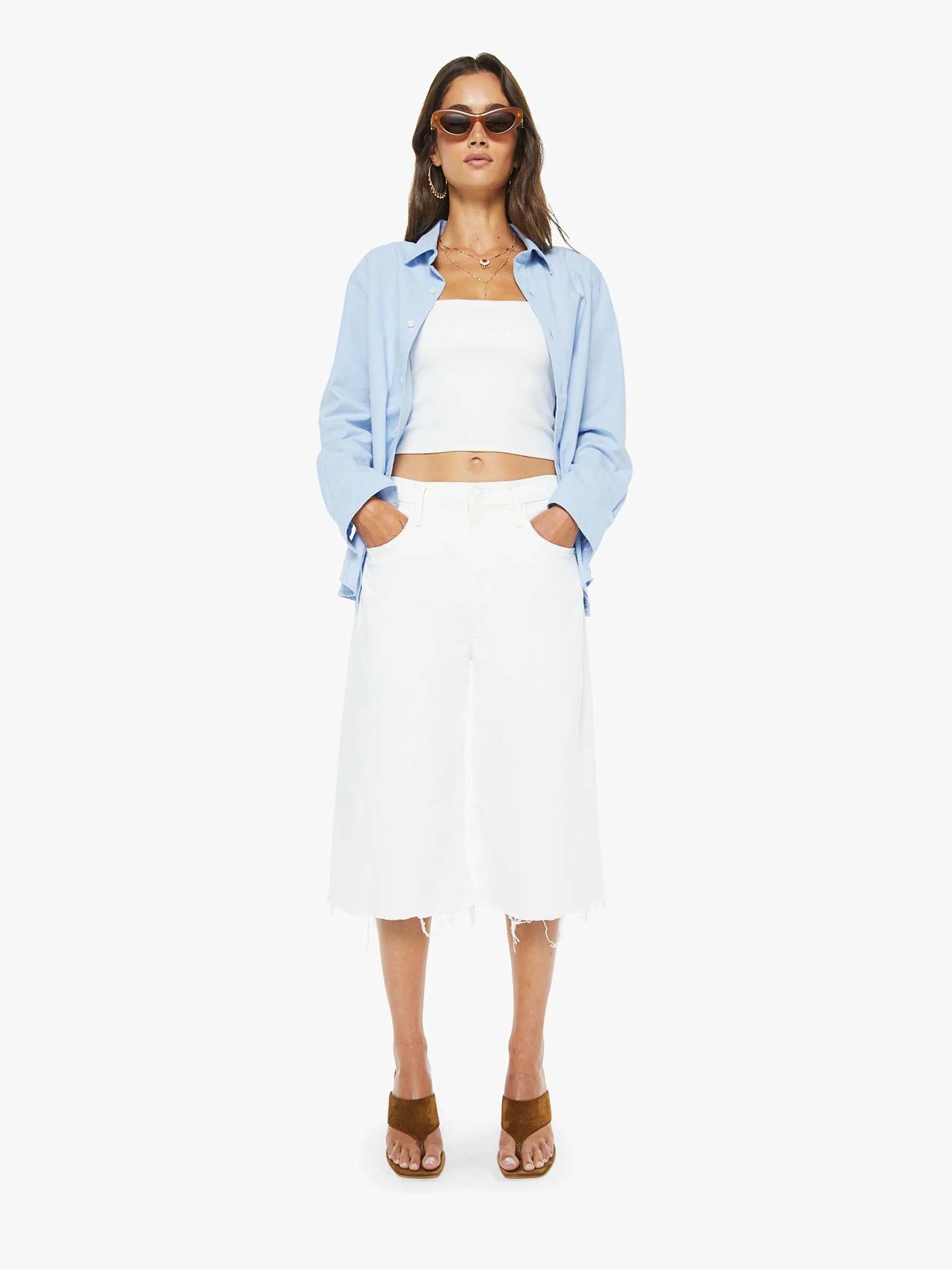 Mother Mujer Barcelona Bermudas  Rectas color Blanco sku 762-000580 01 - Foto 2