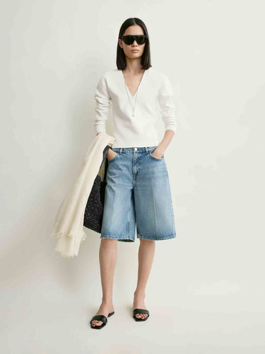TOTEME Mujer Barcelona Bermudas Anchas Denim color Azul Denim sku 762-000582 01 - Foto 2