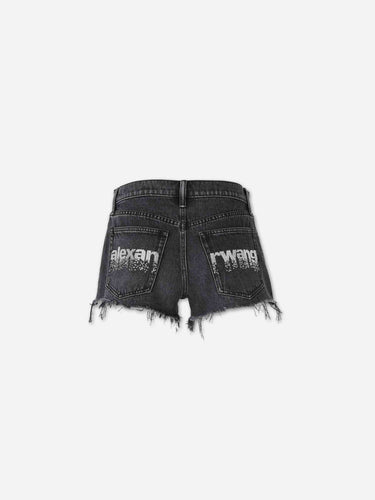 Alexander Wang Mujer Barcelona Shorts Logo Pedrería color Negro sku 762-000588 01 - Foto 2