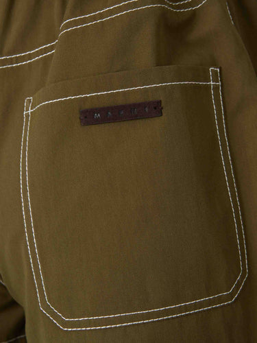 Marni Mujer Barcelona Bermudas Técnicas Algodón color Verde Militar sku 762-000592 01 - Foto 5