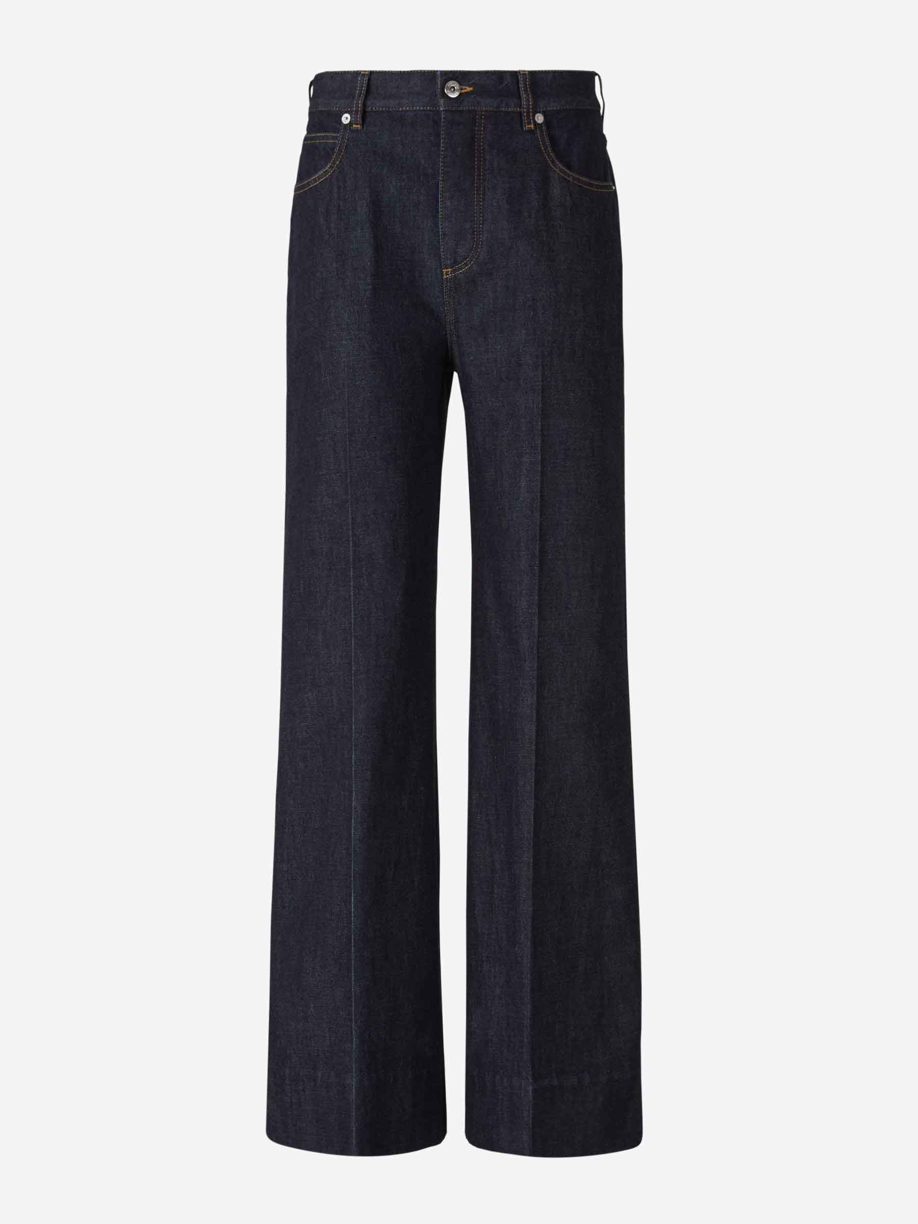 Bottega Veneta Mujer Barcelona Jeans Palazzo Denim color Azul Denim Oscuro sku 763-001650 01 - Foto 1