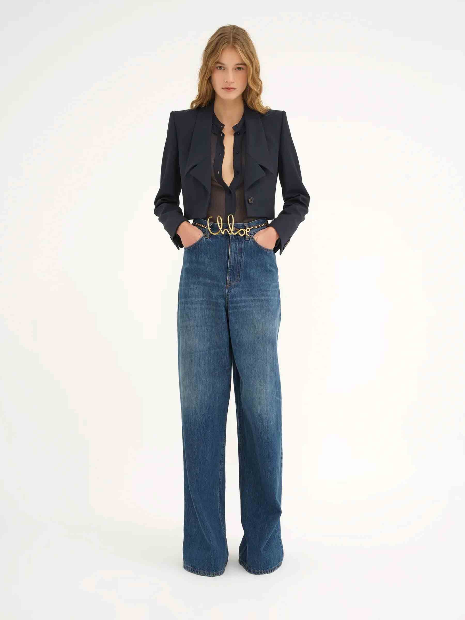 Chloé Mujer Barcelona Jeans Wide Leg color Azul Denim Oscuro sku 763-001672 01 - Foto 2