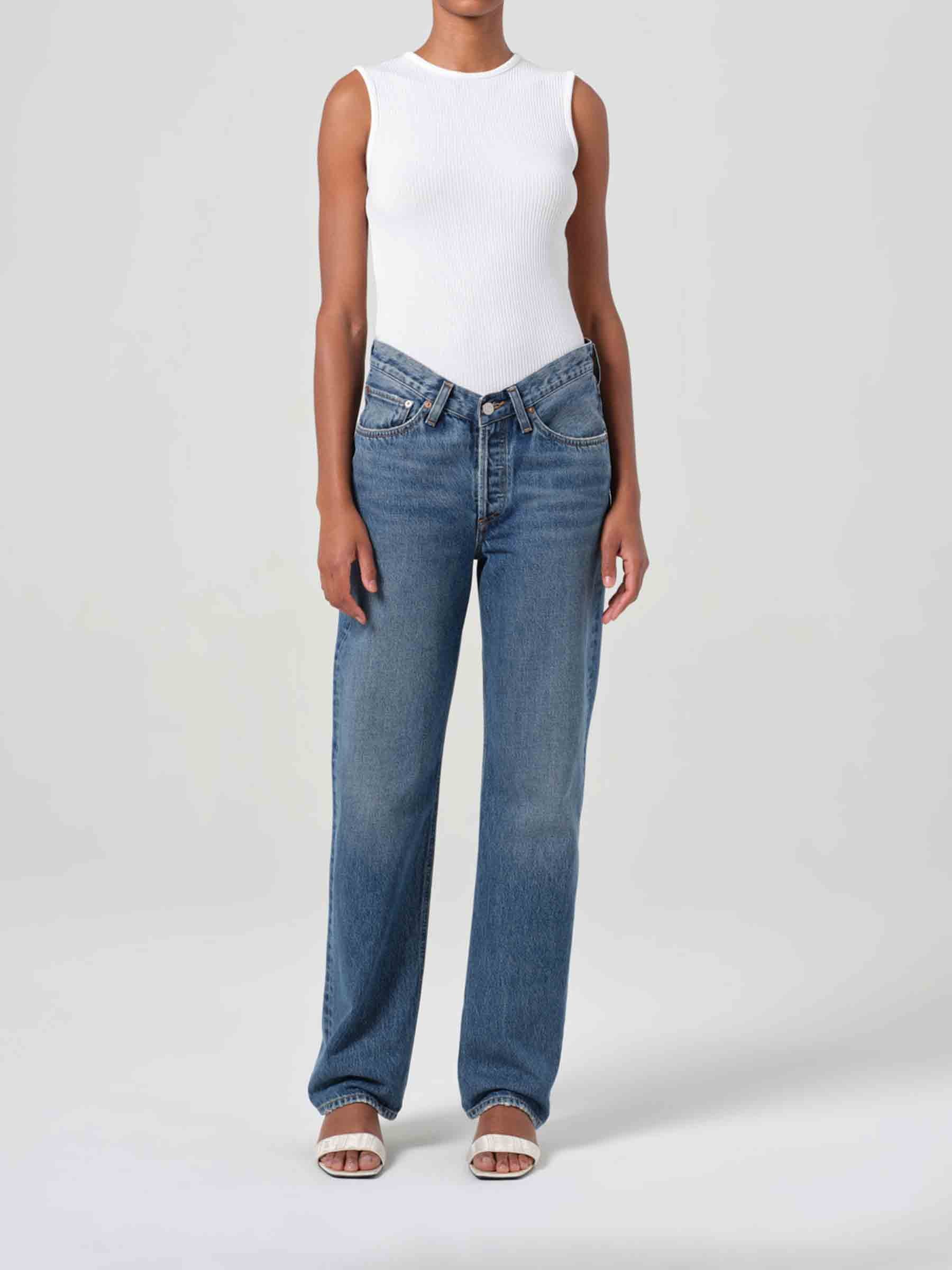 Agolde Mujer Barcelona Jeans V-Waist Kelly color Azul sku 763-001730 01 - Foto 2