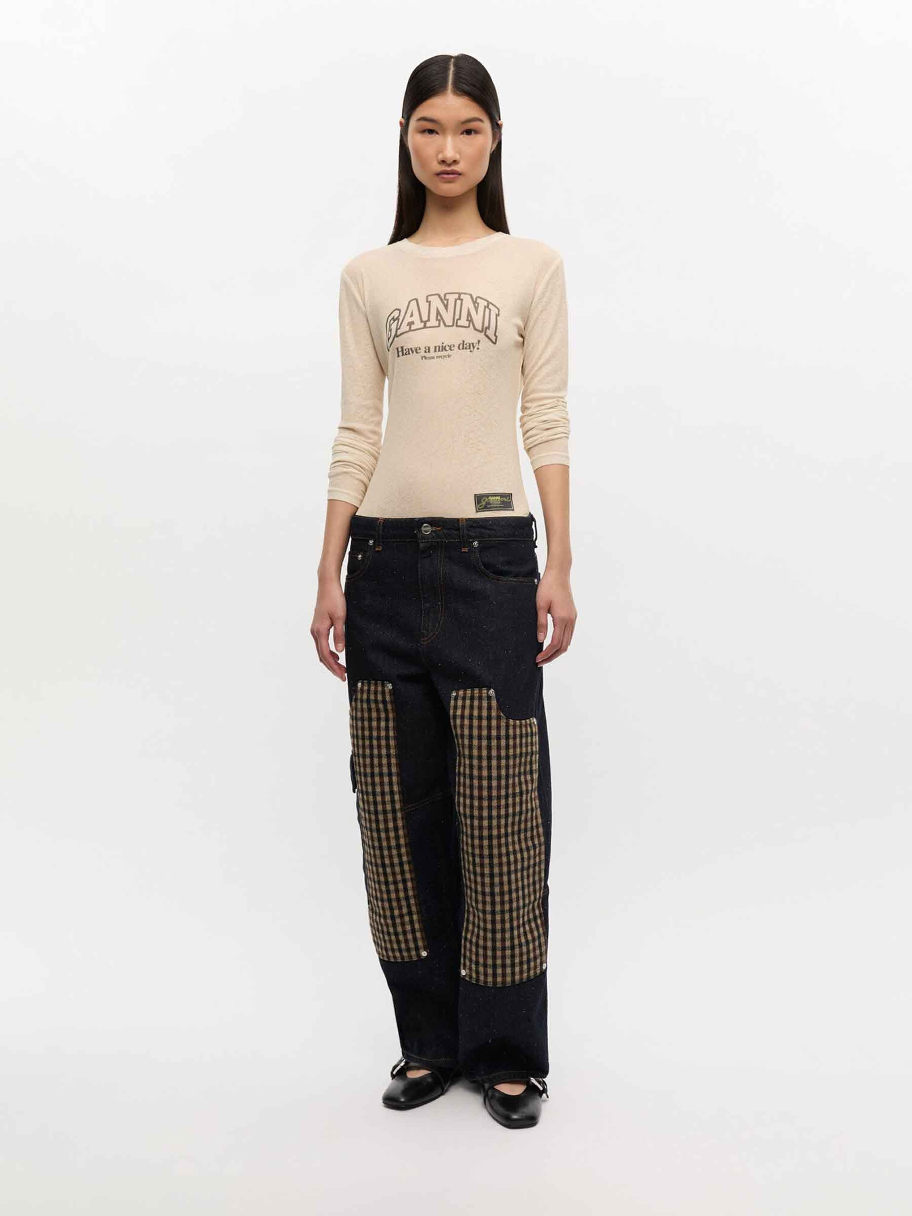 Ganni Mujer Barcelona Jeans Carpenter Neppy color Azul Denim Oscuro sku 763-001751 01 - Foto 2