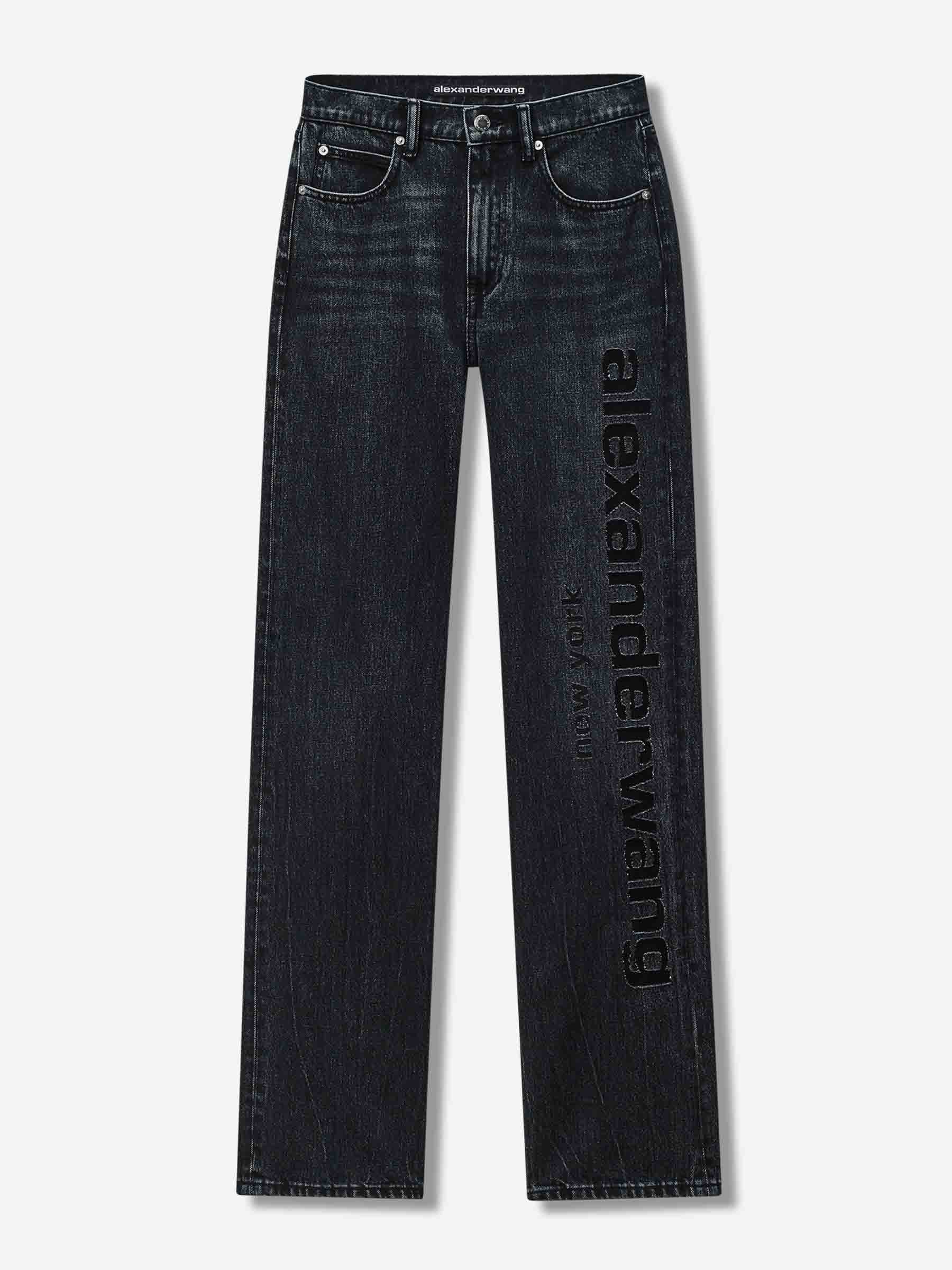 Alexander Wang Mujer Barcelona Jeans Rectos Logo color Negro sku 763-001776 01 - Foto 1