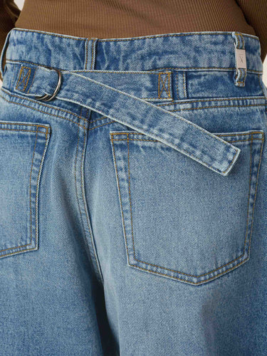 Ami Paris Mujer Barcelona Jeans Extra Anchos color Azul Denim sku 763-001780 01 - Foto 5