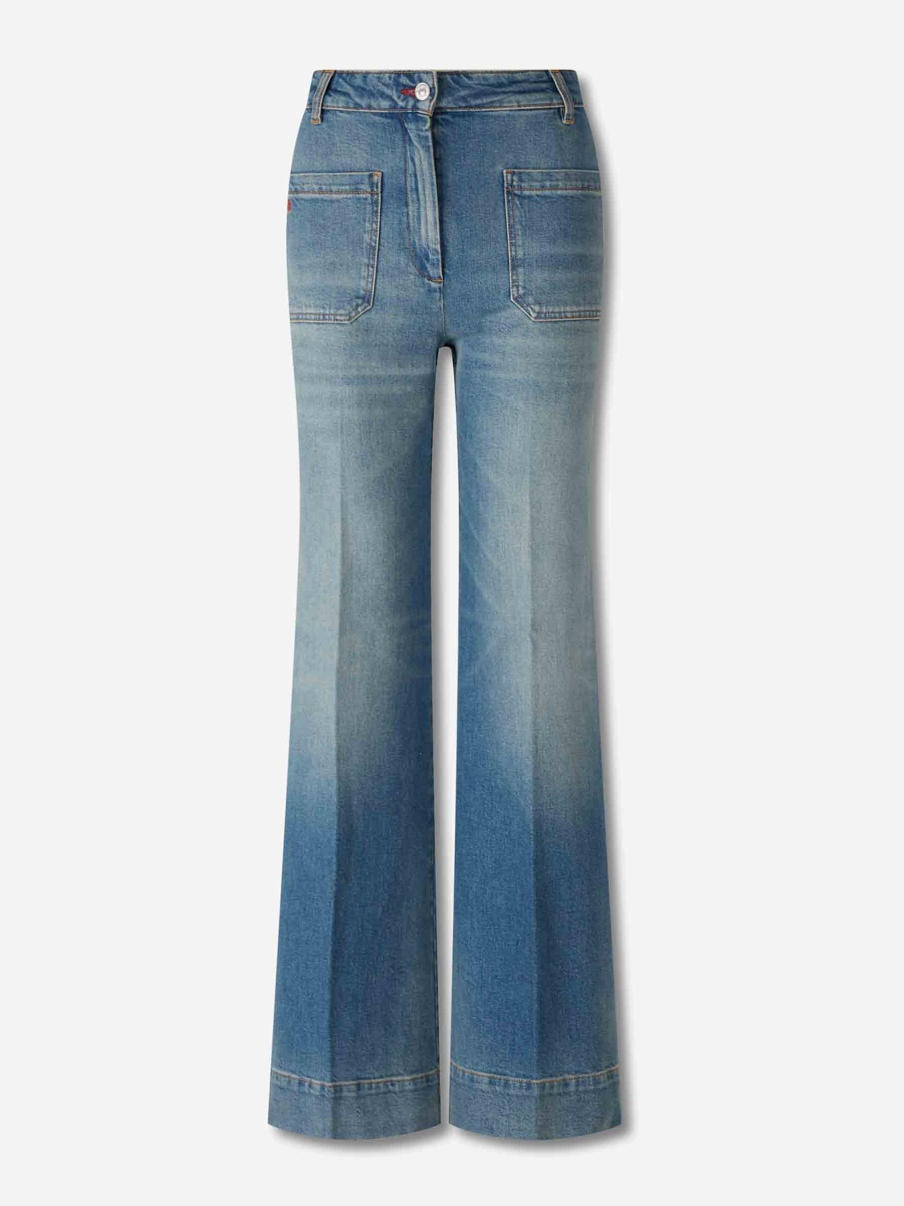 Victoria Beckham Mujer Barcelona Jeans acampanados color Azul Denim Claro sku 763-001791 01 - Foto 1