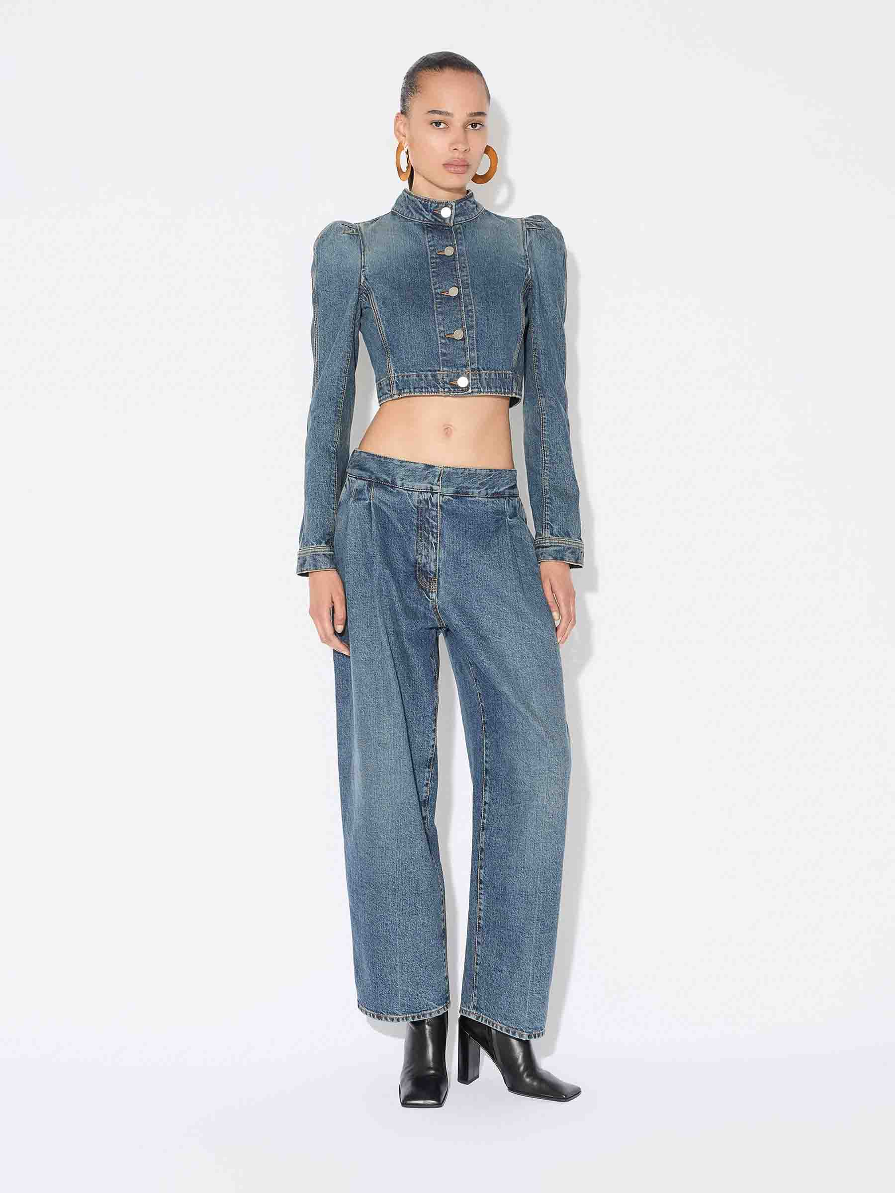 Alaïa Mujer Barcelona Jeans Plisado Ancho color Azul Denim sku 763-001793 00 - Foto 2