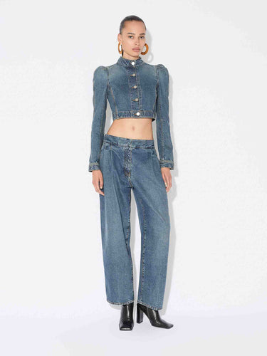 Alaïa Mujer Barcelona Jeans Plisado Ancho color Azul Denim sku 763-001793 00 - Foto 2