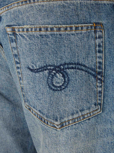 R13 Mujer Barcelona Jeans Rectos Anchos color Azul Denim sku 763-001799 01 - Foto 4