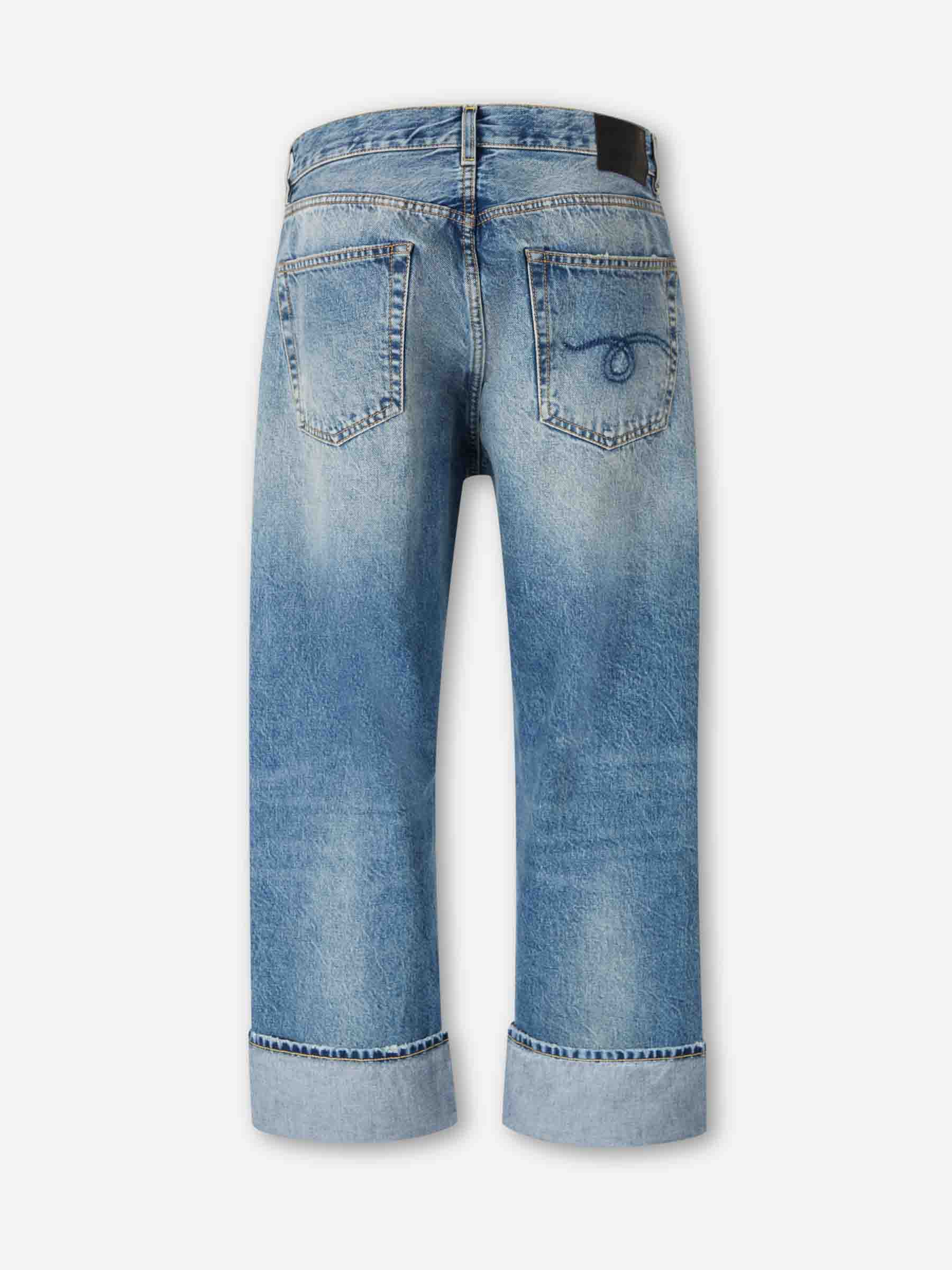 R13 Mujer Barcelona Jeans Rectos Anchos color Azul Denim sku 763-001800 01 - Foto 2
