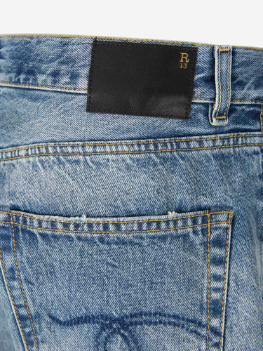 R13 Mujer Barcelona Jeans Rectos Anchos color Azul Denim sku 763-001800 01 - Foto 4