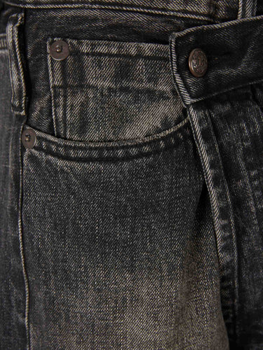 R13 Mujer Barcelona Jeans Anchos Crossover color Negro sku 763-001801 02 - Foto 3