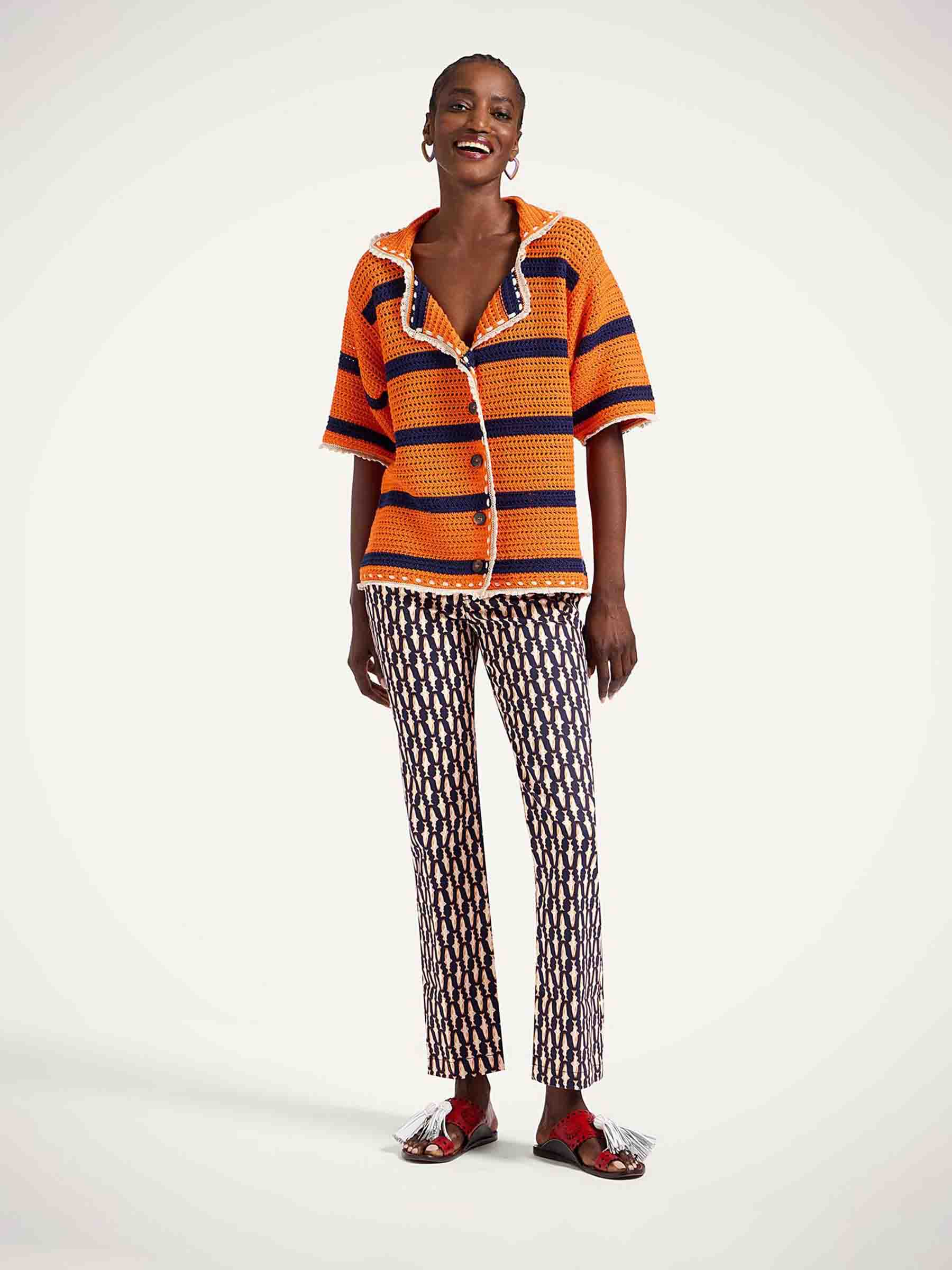 LaDoubleJ Mujer Barcelona Jeans The Cropped Flare color Naranja sku 763-001803 01 - Foto 2