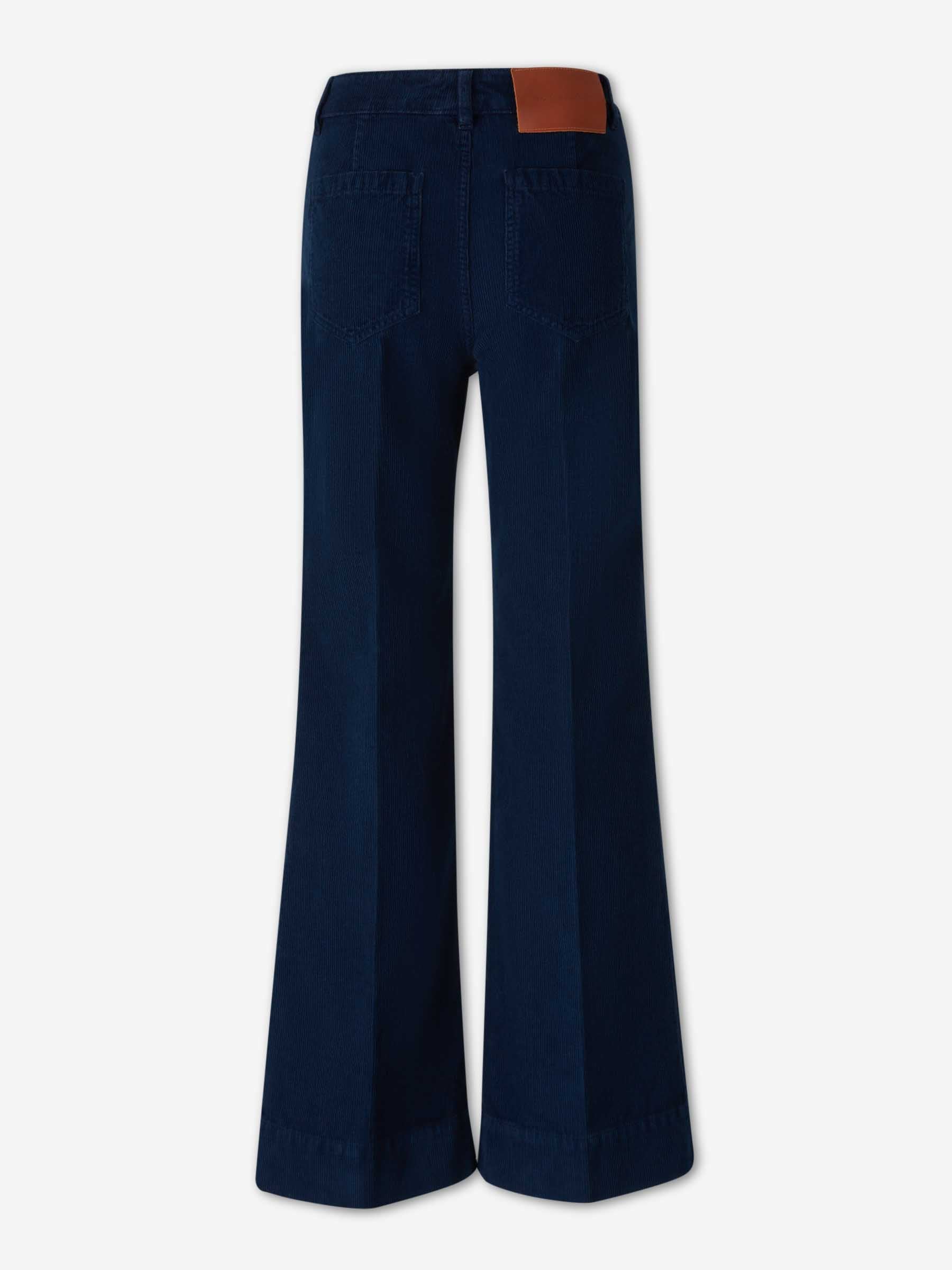Victoria Beckham Mujer Barcelona Pantalones Pana color Azul Marino sku 763-001810 01 - Foto 2
