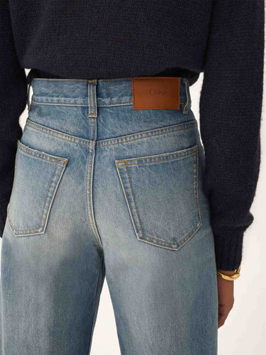 Chloé Mujer Barcelona Jeans Wide Leg color Azul Denim sku 763-001840 01 - Foto 4
