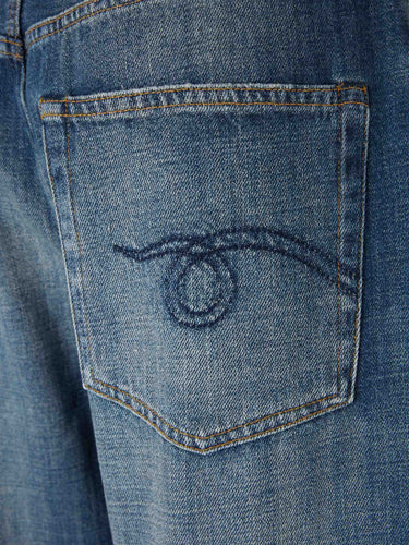 R13 Mujer Barcelona Jeans Anchos D'Arcy color Azul Denim Oscuro sku 763-001862 01 - Foto 4